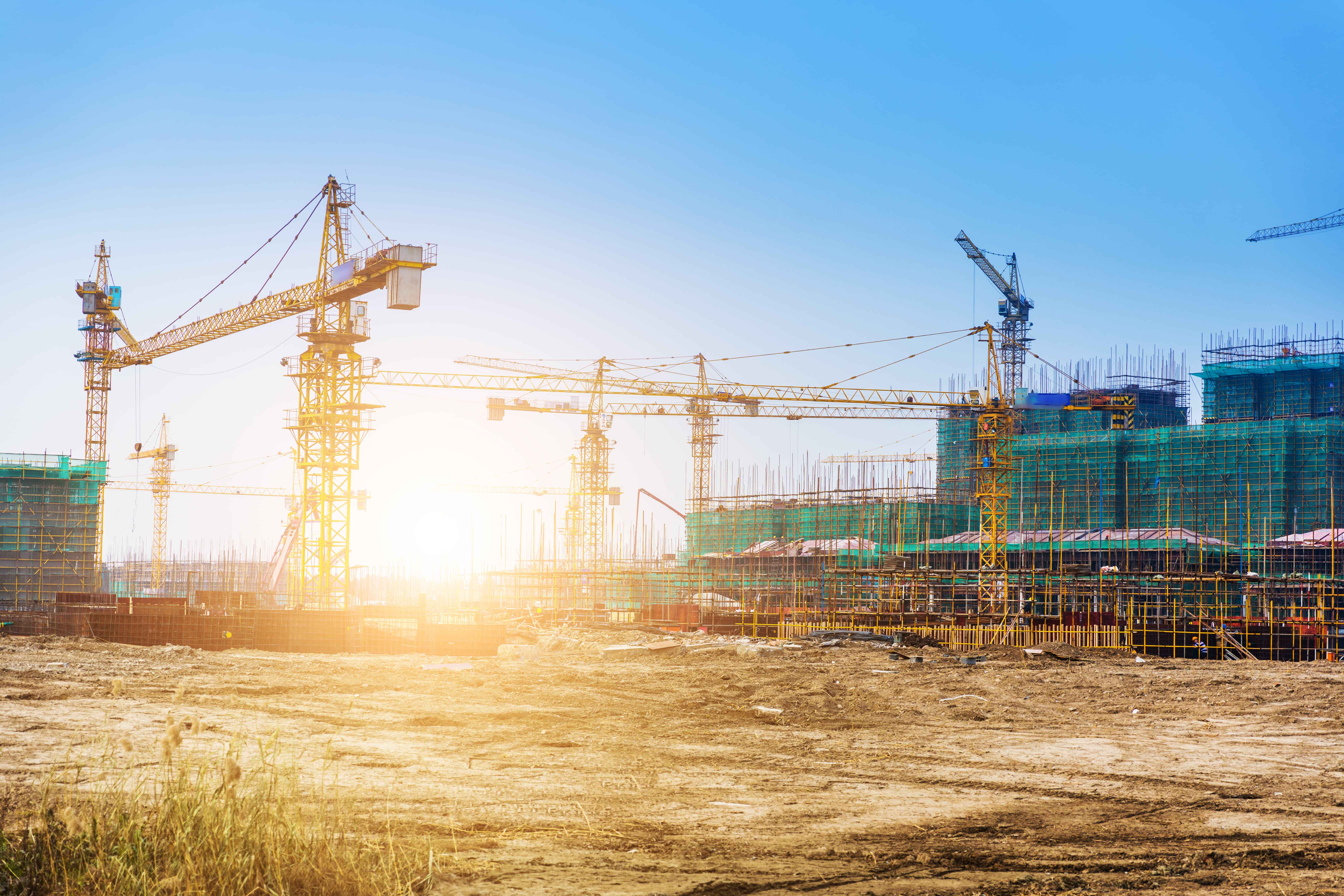 Выделенных на строительство. Construction site empty.